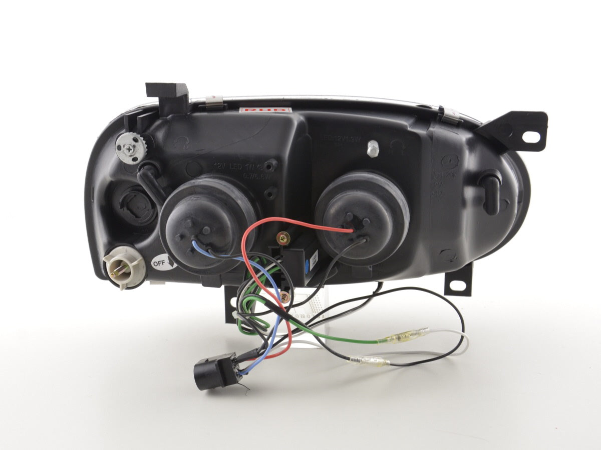 Scheinwerfer Set Daylight LED TFL-Optik VW Golf 3 Typ 1HXO 1EXO 91-97 chrom Scheinwerfer Set Daylight LED TFL-Optik VW Golf 3 Typ 1HXO 1EXO 91-97 chrom